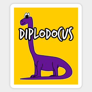 Doodle Diplodocus Dinosaur Herbivorous Jurassic Kids Funny Magnet